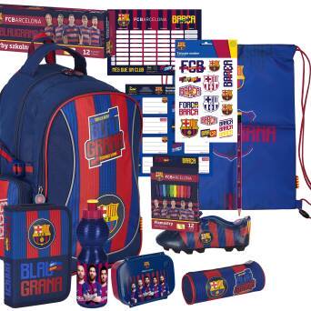 Plecak szkolny FC-132 FC Barcelona Mega Zestaw 13 elem.